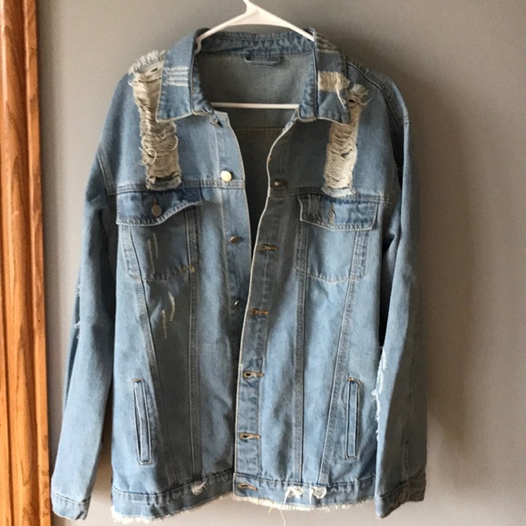 Jackets & Blazers - Distressed jean jacket